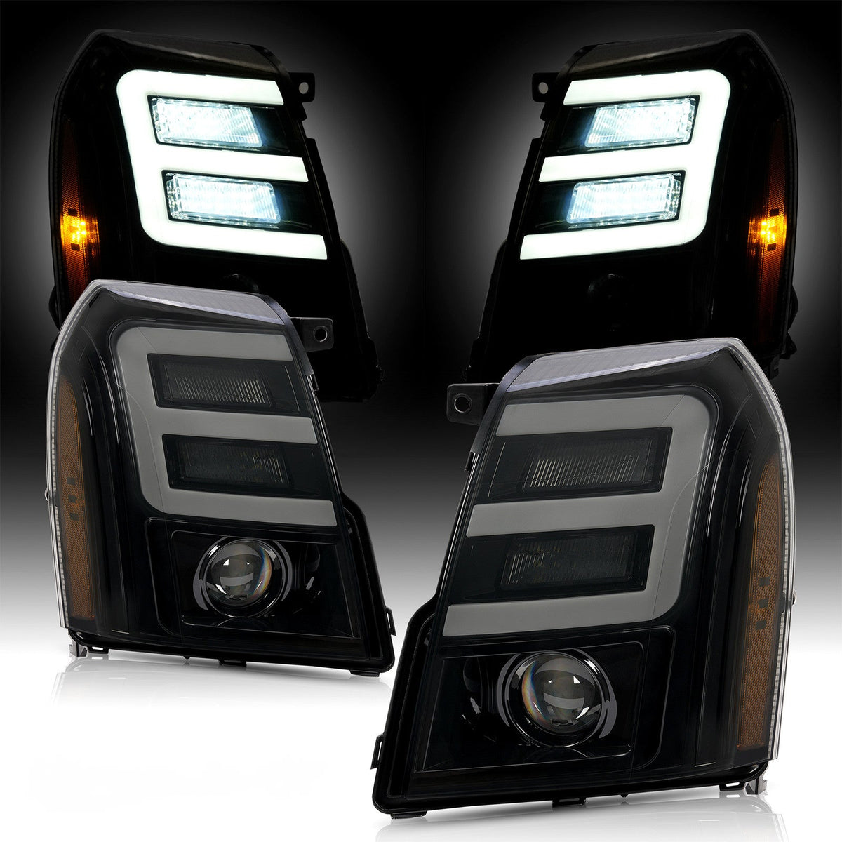 For Cadillac Escalade 2007-2010-2014 ESV EXT LED Projector Headlights HID/Xenon