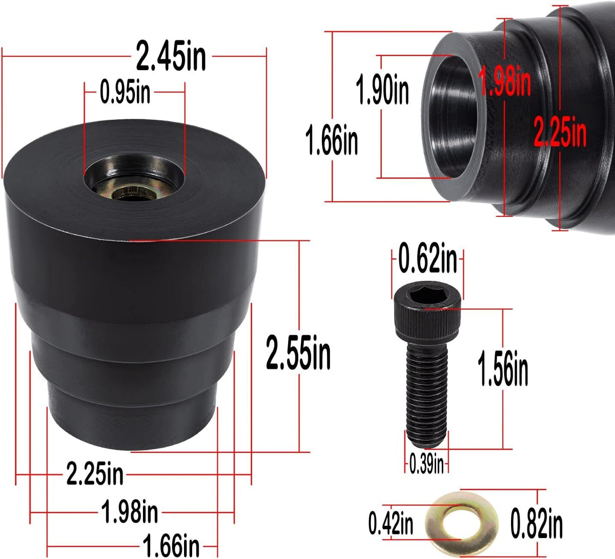 8.9104G Rear Bump Stop Set (One Pair) for Toyota 4runner 1996-2009 2WD/4WD
