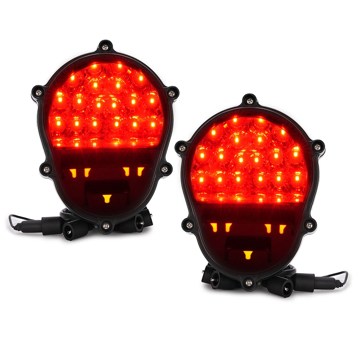 2PCS New For Humvee M998 M35 Black LED Rear Stop Tail Lights Brake Lights Lamps