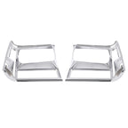 2PCS Set Headlight Door Bezel Trim For Jeep Cherokee 91-96 Comanche 91-92 Chrome