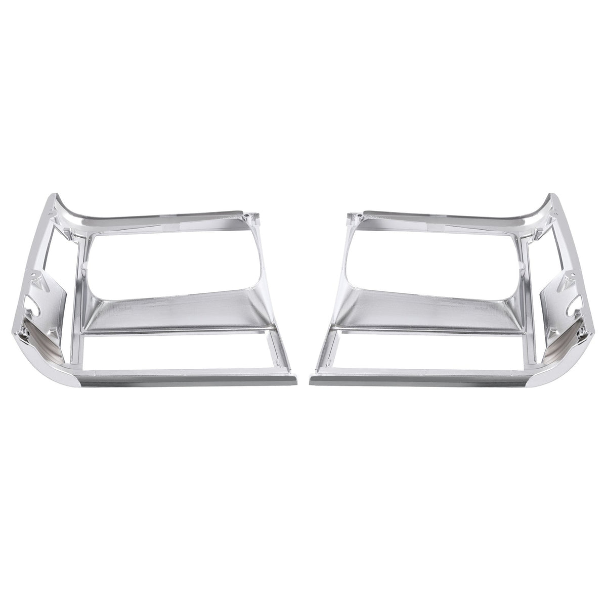 2PCS Set Headlight Door Bezel Trim For Jeep Cherokee 91-96 Comanche 91-92 Chrome