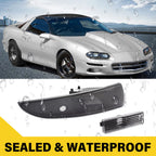 4PCS Black Side Marker Turn Signal Light Bumper Lamp For Chevy Camaro 1993-2002