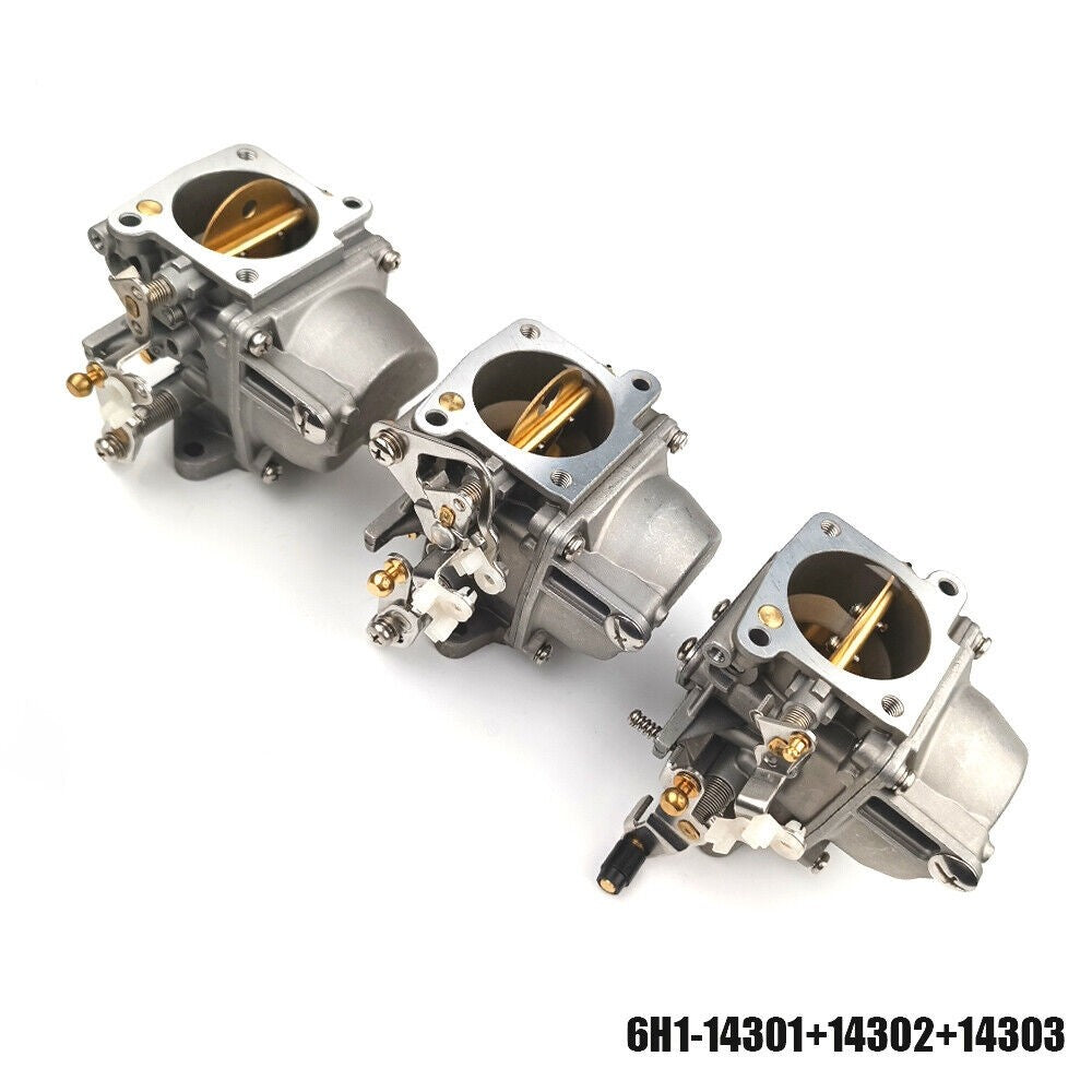 6H1-14301 6H1-14302 6H1-14303 Carburetor Assy Set For Yamaha 2T 90HP Outboard