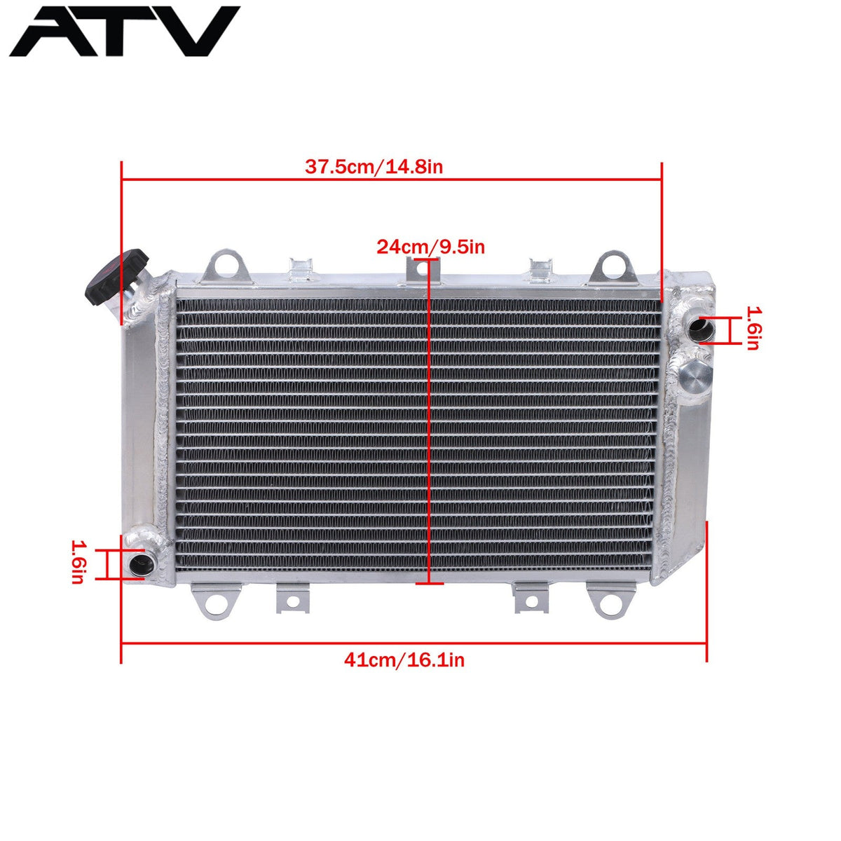 Aluminum Radiator with cap For Kawasaki KAF 620 Mule 2500 2510 93-00 #39061-1270