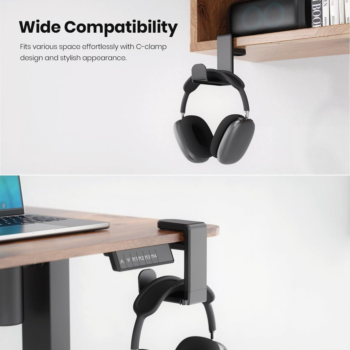 360?? Gaming Headphone Hanger Display Stand Holder Hook Under Desk Headset Mount
