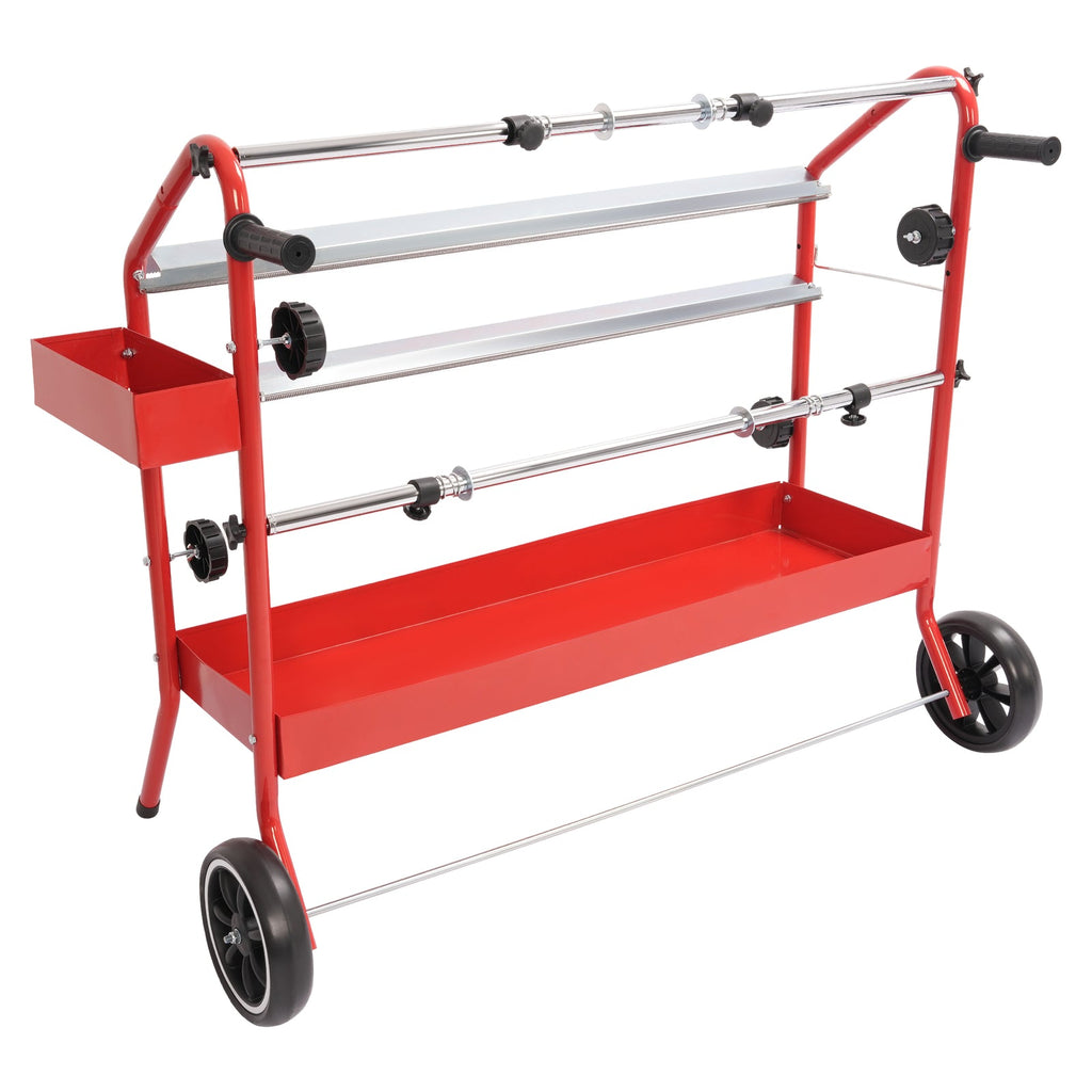 36" Mobile Multi-Roll Masking Paper Machine Dispenser Storage Tray Cutting Blade