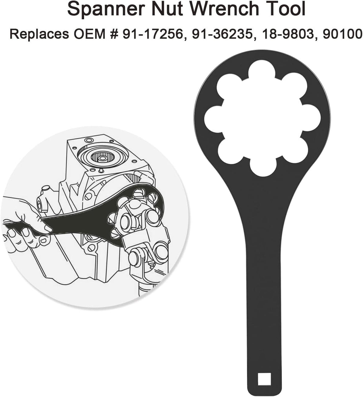 Bearing Carrier Nut & Spanner Wrench Drive Tool For Mercruiser Alpha 1, Gen 2