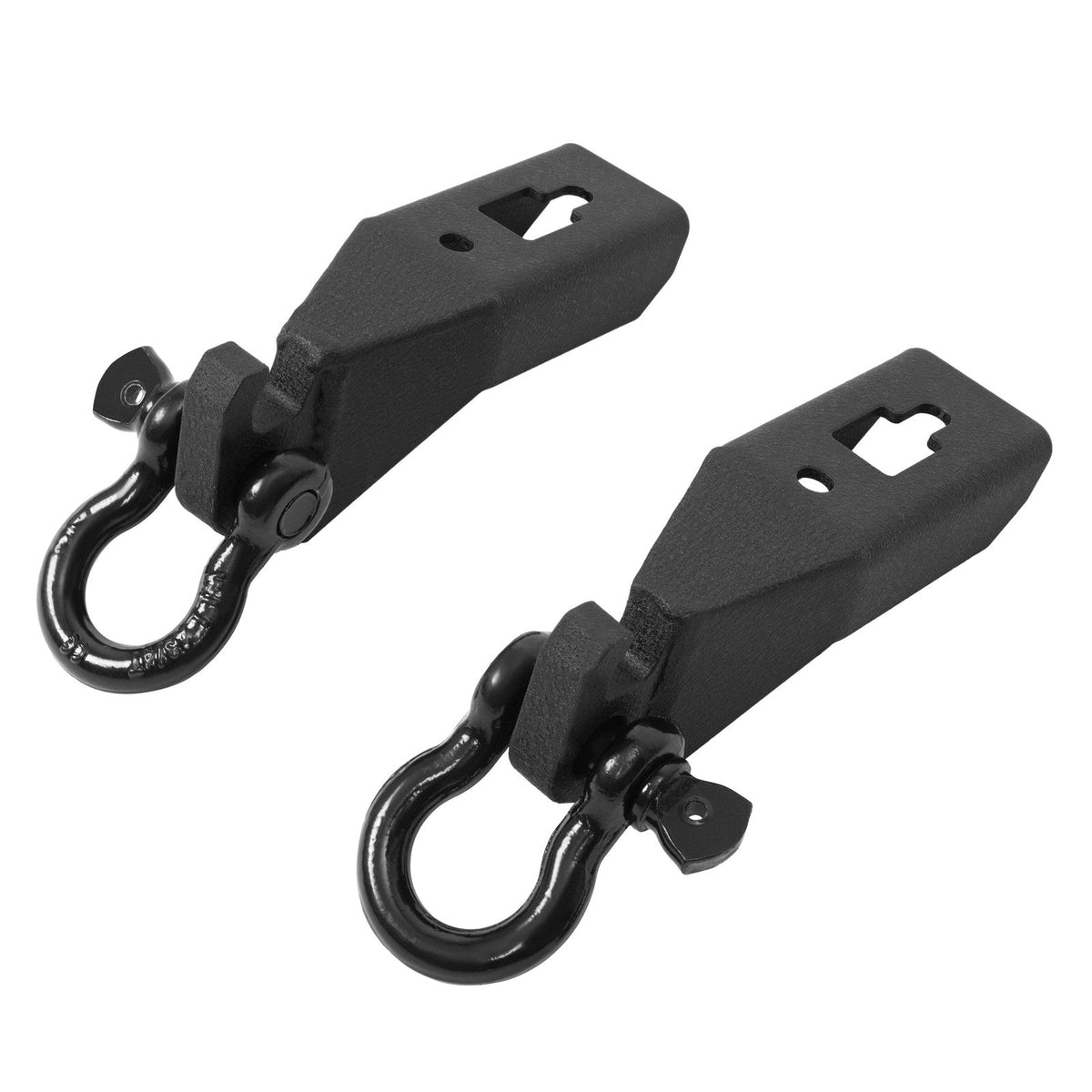 2pcs Front Tow Hook Shackle Mount Kit w/Hardware For Ford F150 F-150 2009-2023
