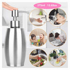 Stainless Steel Lotion / Soap Dispenser Stainless Steel Pump 13 Oz