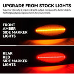 LED Side Marker Lights For Chevy Silverado 2500HD 3500HD Dually Bed 2001-2007