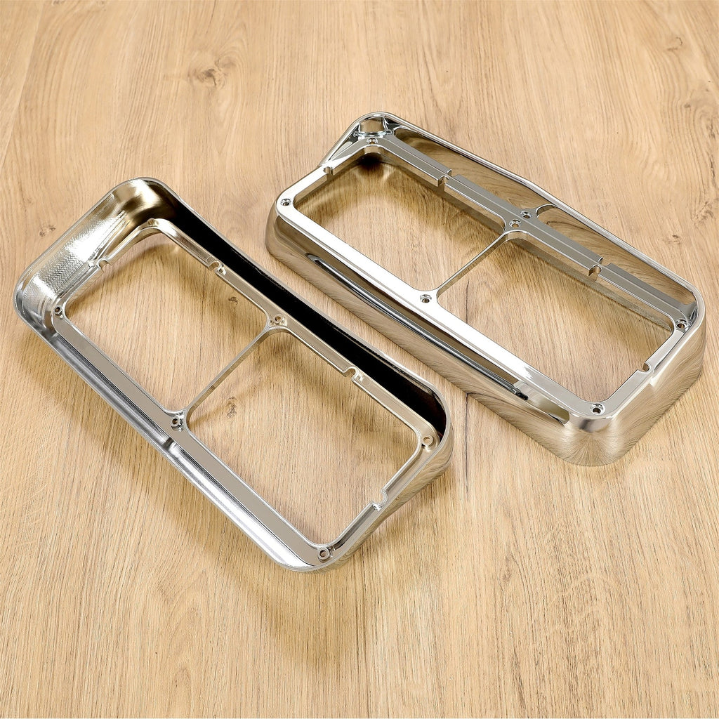 ABS Headlight Bezel w/ Visor Fit For Peterbilt 379 Freightliner Kenworth Truck