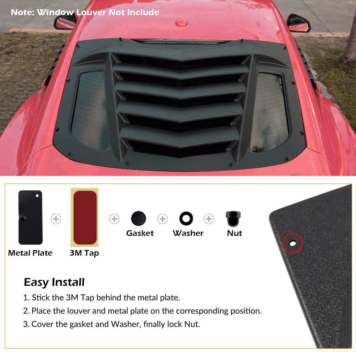 Rear Window Louvers Installation Mounting Tool for Ford Mustang Dodge Challenger