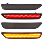 Side Marker Lights Smoked Lens For Ford Mustang 2010-2014 Front & Rear LED  4PCS