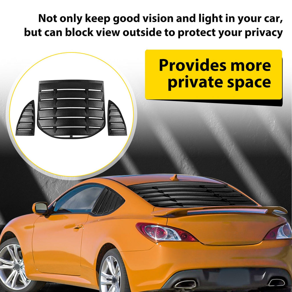 Rear & Side Window Louvers For Hyundai Genesis Coupe 2010-2016 Sun Shade Cover
