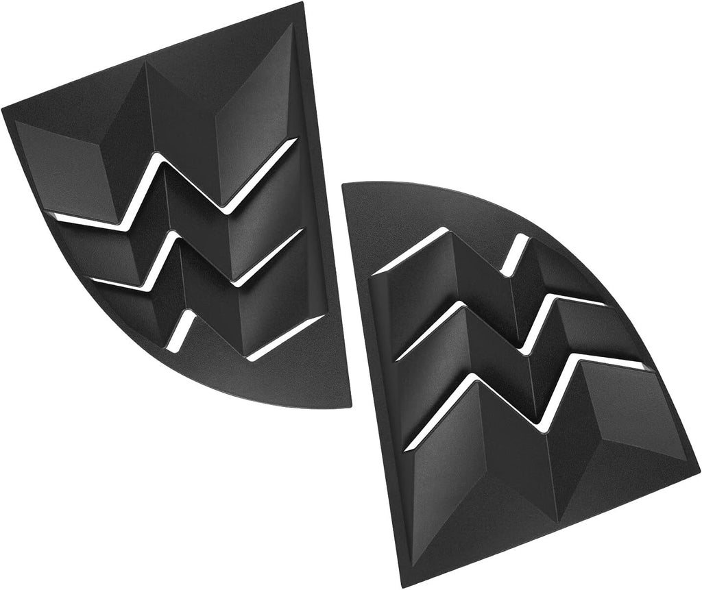 For 1999-2004 Ford Mustang ABS Black Side Window Louvers Scoop Cover Vent 2Pcs