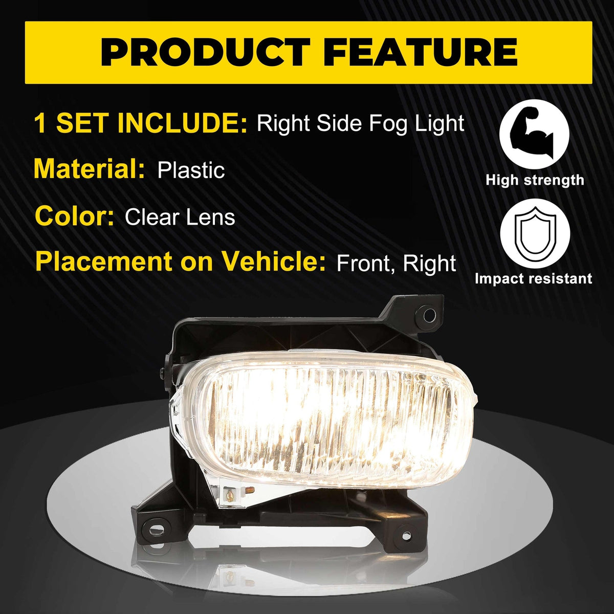 Fog Light Lamp Assembly w/ Bulb Passenger Clear Lens For Toyota Tundra 2000-2006