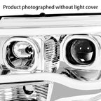 DOT Chrome LED Tube Projector Headlights HeadLamps For Toyota Tacoma 2005-2011
