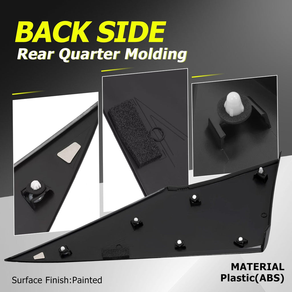Rear LH+RH Quarter Molding Cover Panel For Toyota Prius 16-22 Prius Prime 17-22