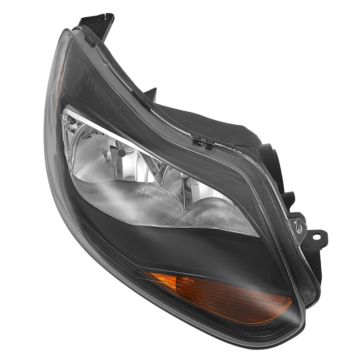 Black Right Passenger Side Headlight Clear Lens Halogen For Ford Focus 2012-2014