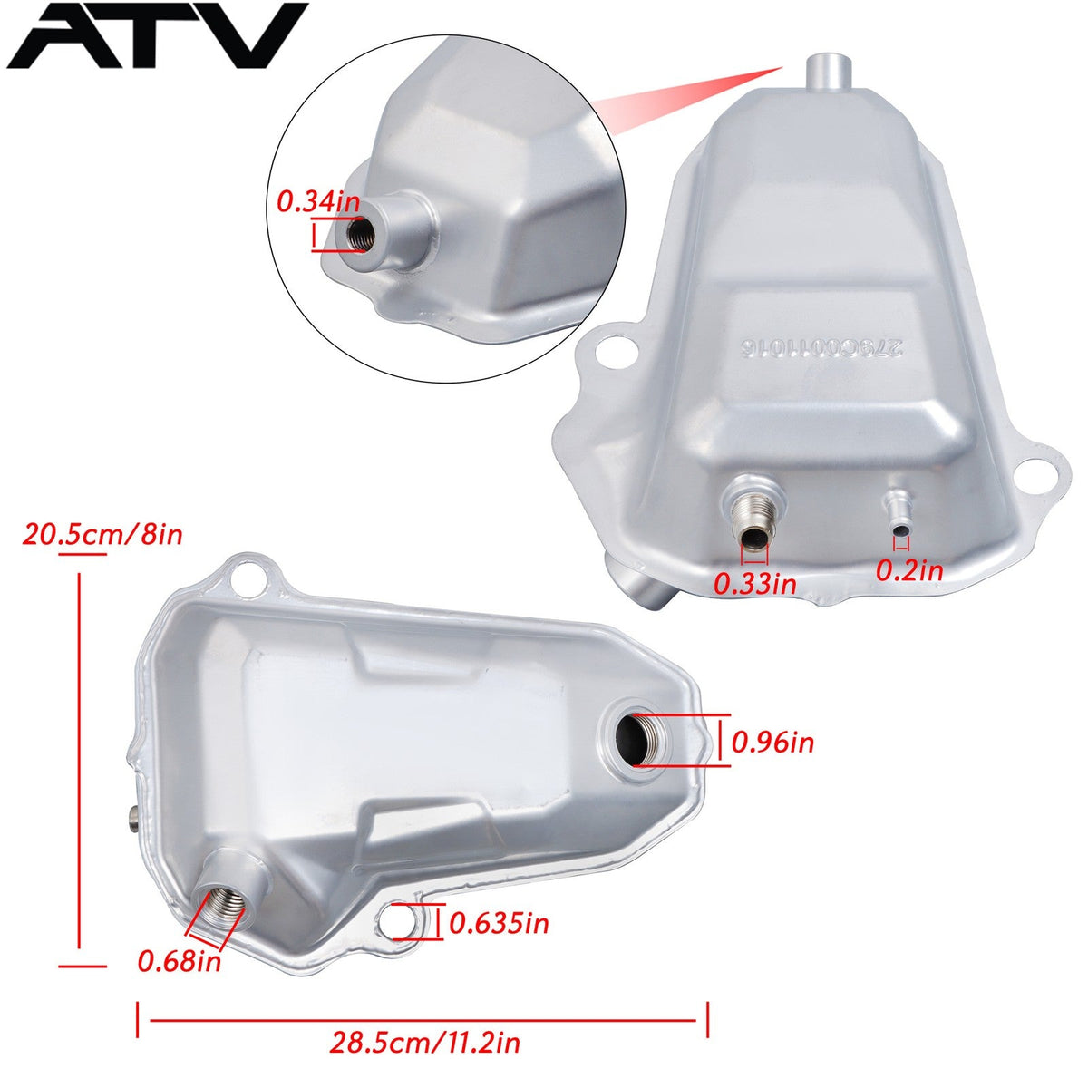 Fuel Tank Oil Tank For Honda TRX400X TRX400EX 1999-2014 15800-HN1-A30