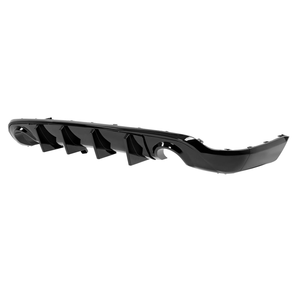 Rear Bumper Diffuser Dual Exhaust For Dodge Durango 2011-2025 Glossy Black