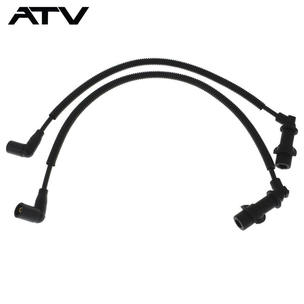 2×New Ignition Coil Spark Plug Caps & Wires For Polaris Ranger 700 RZR