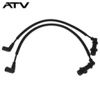 2×New Ignition Coil Spark Plug Caps & Wires For Polaris Ranger 700 RZR