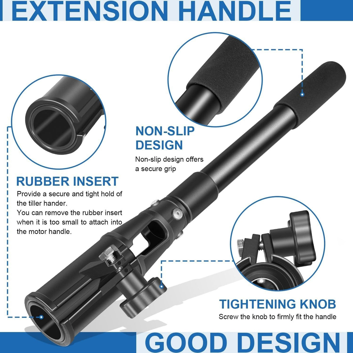1854107 Trolling Motor Telescoping Extension Handle MKA-43 - Extends 17" to 25"