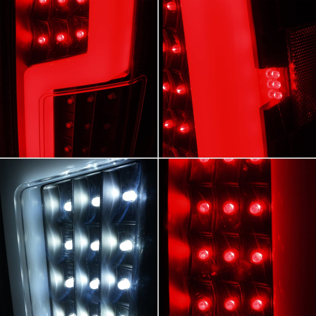 Black For 2004-2012 Chevy Colorado GMC Canyon LED Tube Tail Lights Brake Lamps