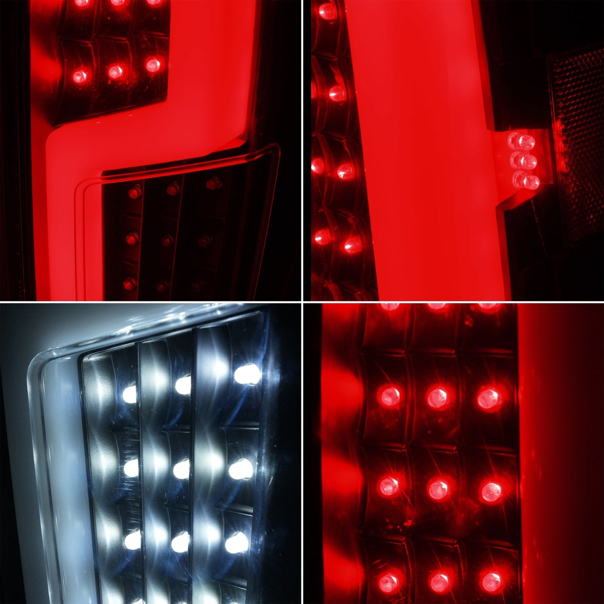 Black For 2004-2012 Chevy Colorado GMC Canyon LED Tube Tail Lights Brake Lamps