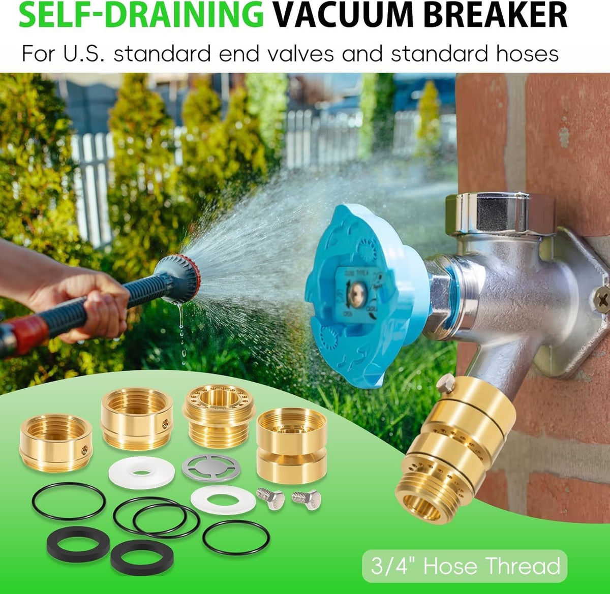 PK1400 Self-Draining Vacuum Breaker 3/4" Hose Thread, 59ABP & 59BFP Spare Head