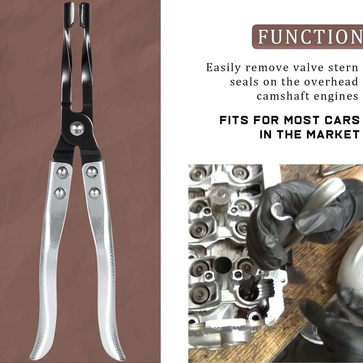 36050 Valve Keeper Remover + 19700 Valve Holder + HW0107 Valve Stem Seal Pliers