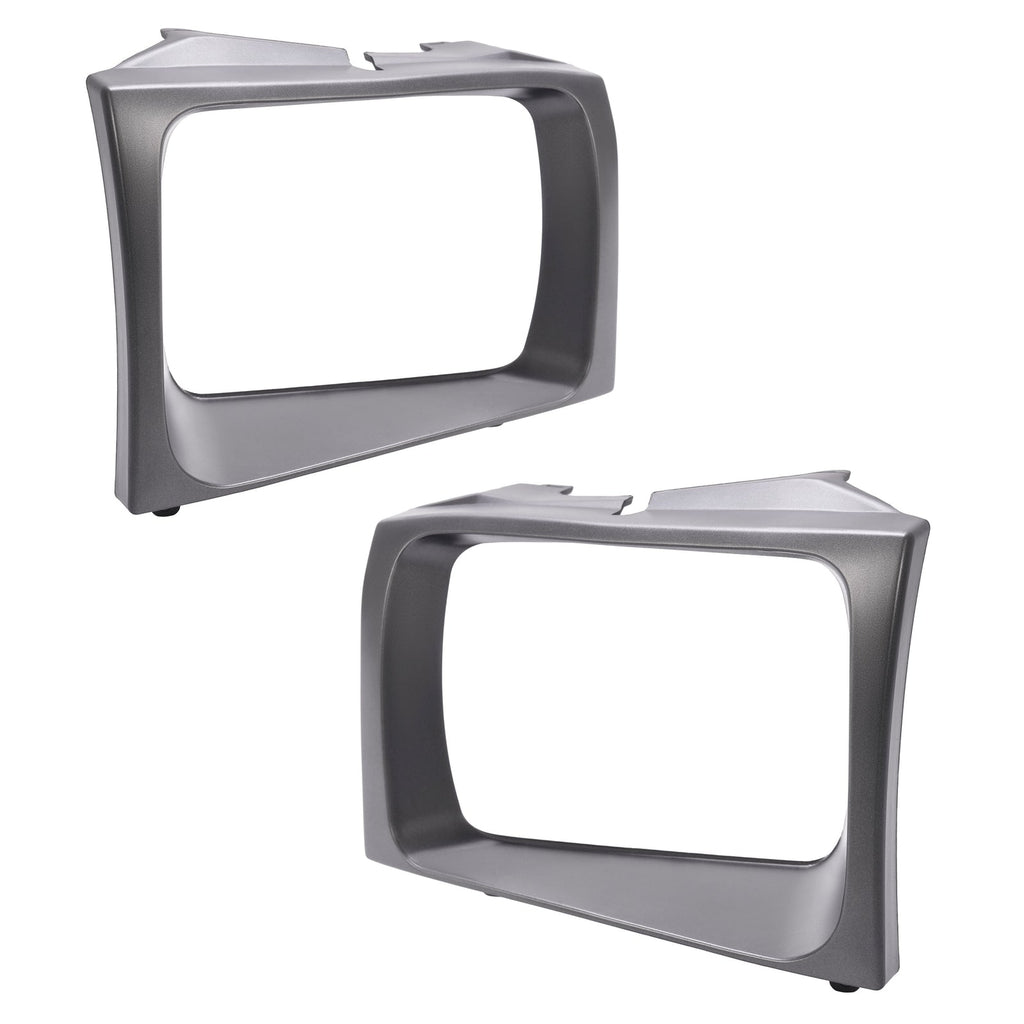 2PCS Headlight Door Set Bezel For Ford Super Duty F250 F350 F450 F550 1999-2004