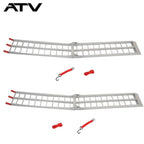 2× 7.5' Aluminum Folding Loading Ramps For ATV/ UTV Truck Motorcycle Lawn Mowerr