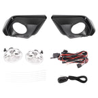 Clear Fog Light For Chevy Colorado 2021-2022 w/Bezel Relay Switch Wire Bulb Pair