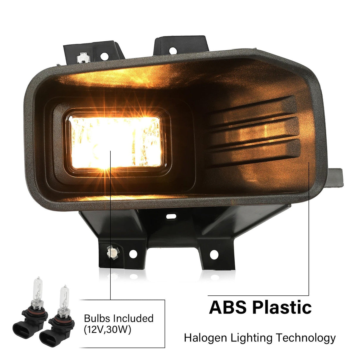 Clear Lens Halogen Fog Lights Lamps Set Pair For Ford F-150 F150 2018-2020