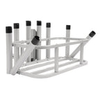 Heavy Duty Fishing Rod Rack Rod Holder 2" Receiver Hitch Mount w/Notch Caps