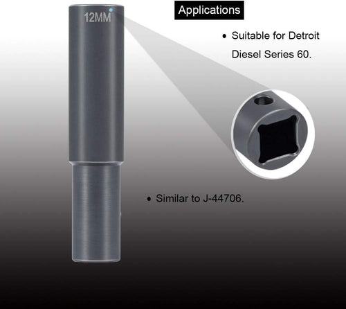 12MM Rocker Arm Shaft Socket J-44706 J-36003-A Fit For Detroit 60 Series Engine