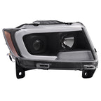 For Jeep Grand Cherokee 2011 2012 2013 LED DRL Projector Headlights Black Pair
