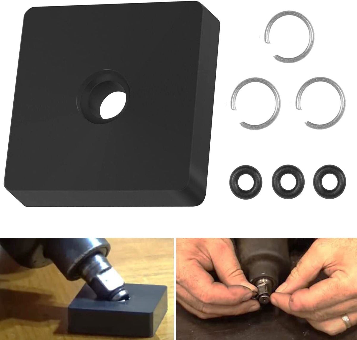 3/8" Impact Wrench Retaining Ring Clip with O-Ring fits for Milwaukee Type