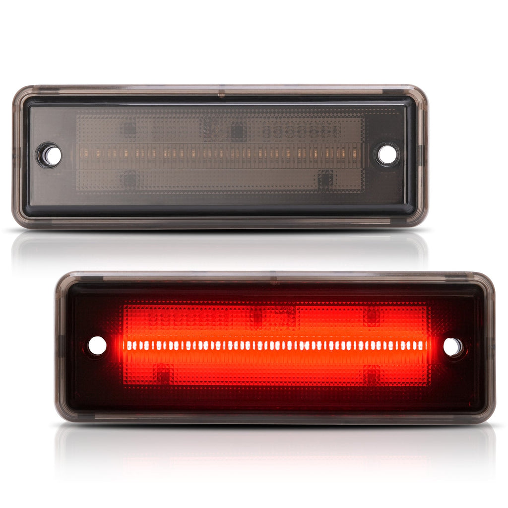 2x Smoke LED Rear Side Marker Lights Lamps For El Camino & Caballero 1978-1987