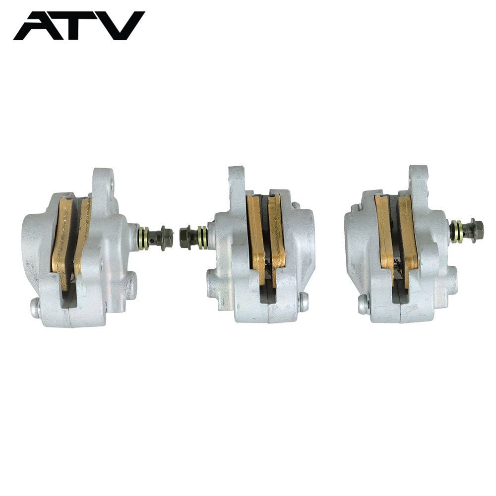 For Arctic Cat 500 4x4 Automatic 2000-02 Front & Rear Brake Calipers w/Pads ×3