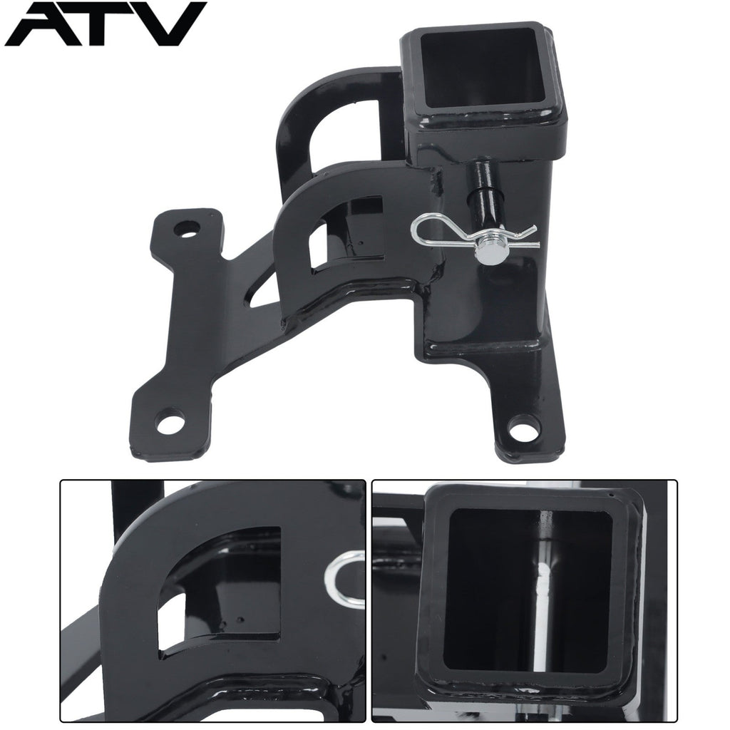 Black UTV 2'' Rear Receiver Tow Hitch For Polaris RZR PRO XP 4 years 2020+ Steel