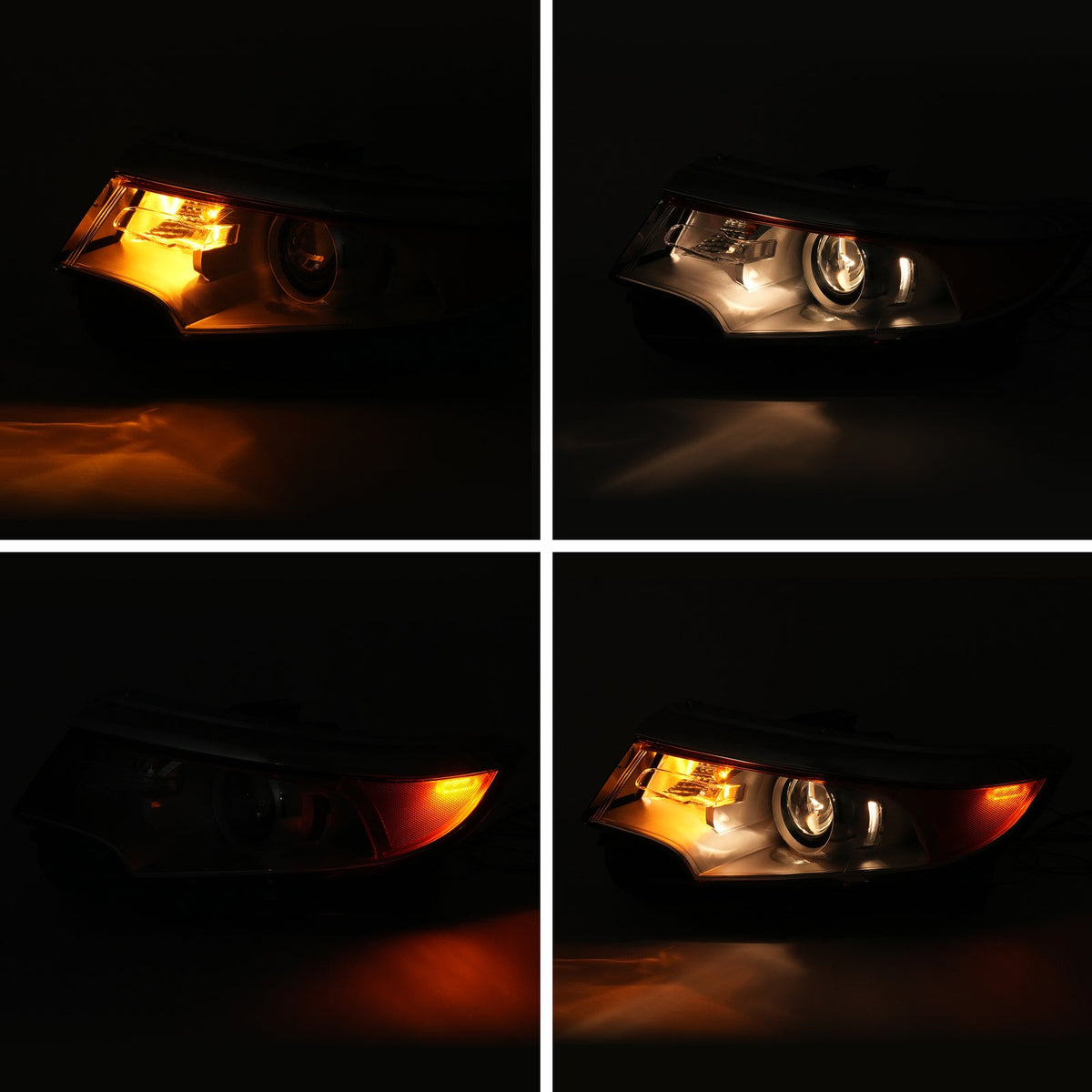 Left Driver Side For Ford Edge 2011-2014 Headlight Lamp W/Bulb 5 Pins Projector