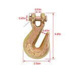 10 Pack G70 3/8'' Clevis Grab Hook Tow Chain Hook Tie Down Flatbed Truck Trailer