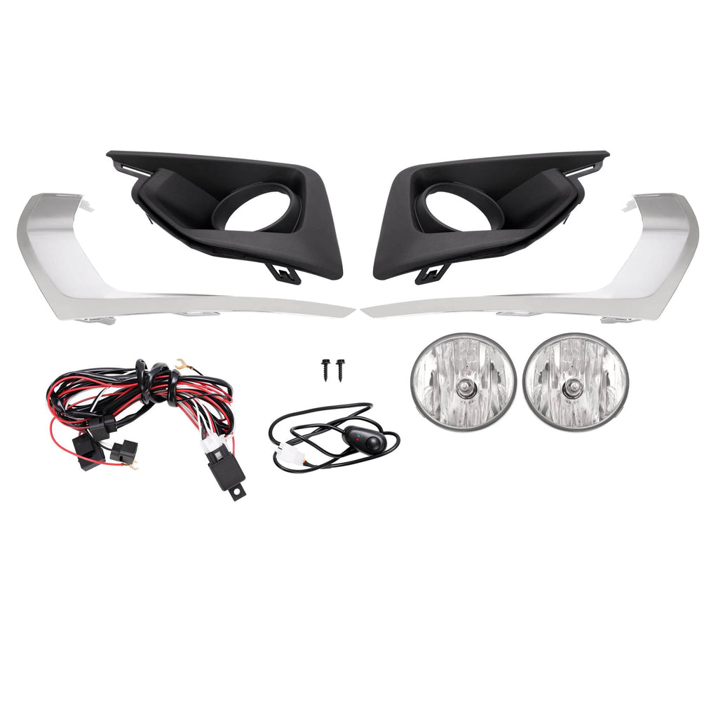 Fog Lights +Bezel+Harness +Switch+Relay For Chevrolet Traverse 2018 19 2020 2021