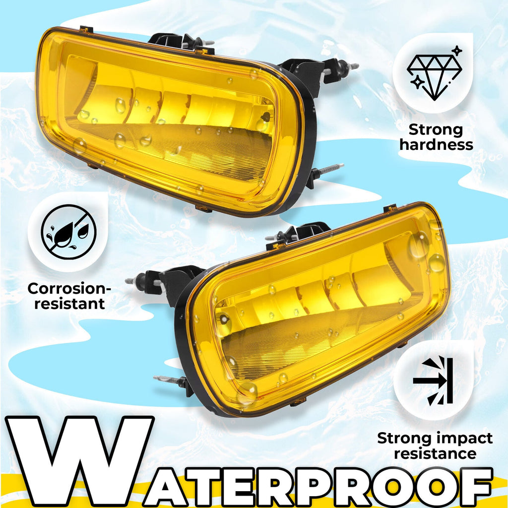 2PCS Yellow Lens Front Left & Right Fog Lights Lamps For Ford F150 F-150 2004-06