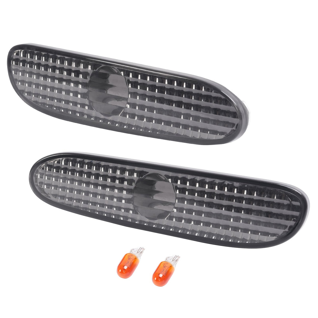 Pair Front Smoke Bumper Side Marker Lights Lamp For Dodge Neon 2000-2005 LH & RH