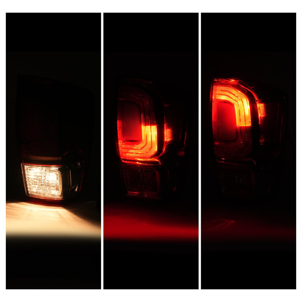 For Toyota Tacoma TRD 2016-2023 Pair Tail Lights Brake Lamp Turn Signal w/Bulb