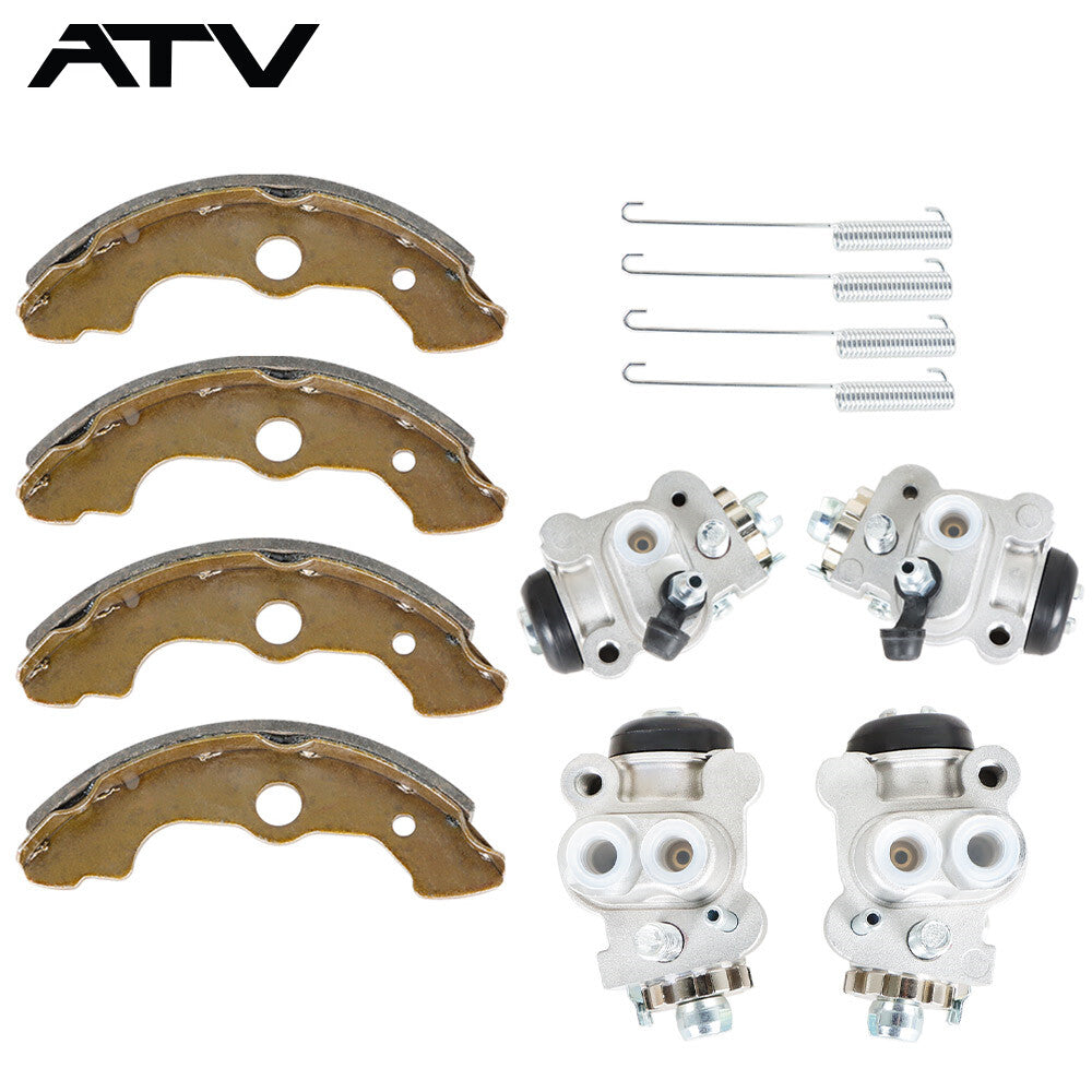 4Pcs Front Brake Wheel Cylinders & Shoes For Honda Foreman 450 TRX450 ES/S 4x4